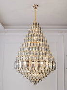 Staircase/Foyer Chandelier With High Clarity Crystals Luxury Ceiling Light - Blushlighting