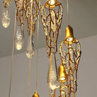 Stairwell Branch Strata Crystal Spiral Chandelier - Copper5 LightsBlushlighting