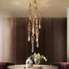 Stairwell Branch Strata Crystal Spiral Chandelier - Copper5 LightsBlushlighting