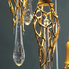 Stairwell Branch Strata Crystal Spiral Chandelier - Copper5 LightsBlushlighting