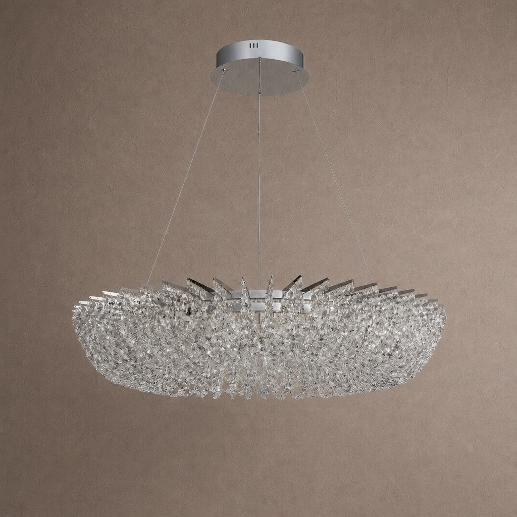 Stella Round Crystal Chandelier - Ø39.4" × H7.3" (Ø100 × H18.6 cm)Blushlighting