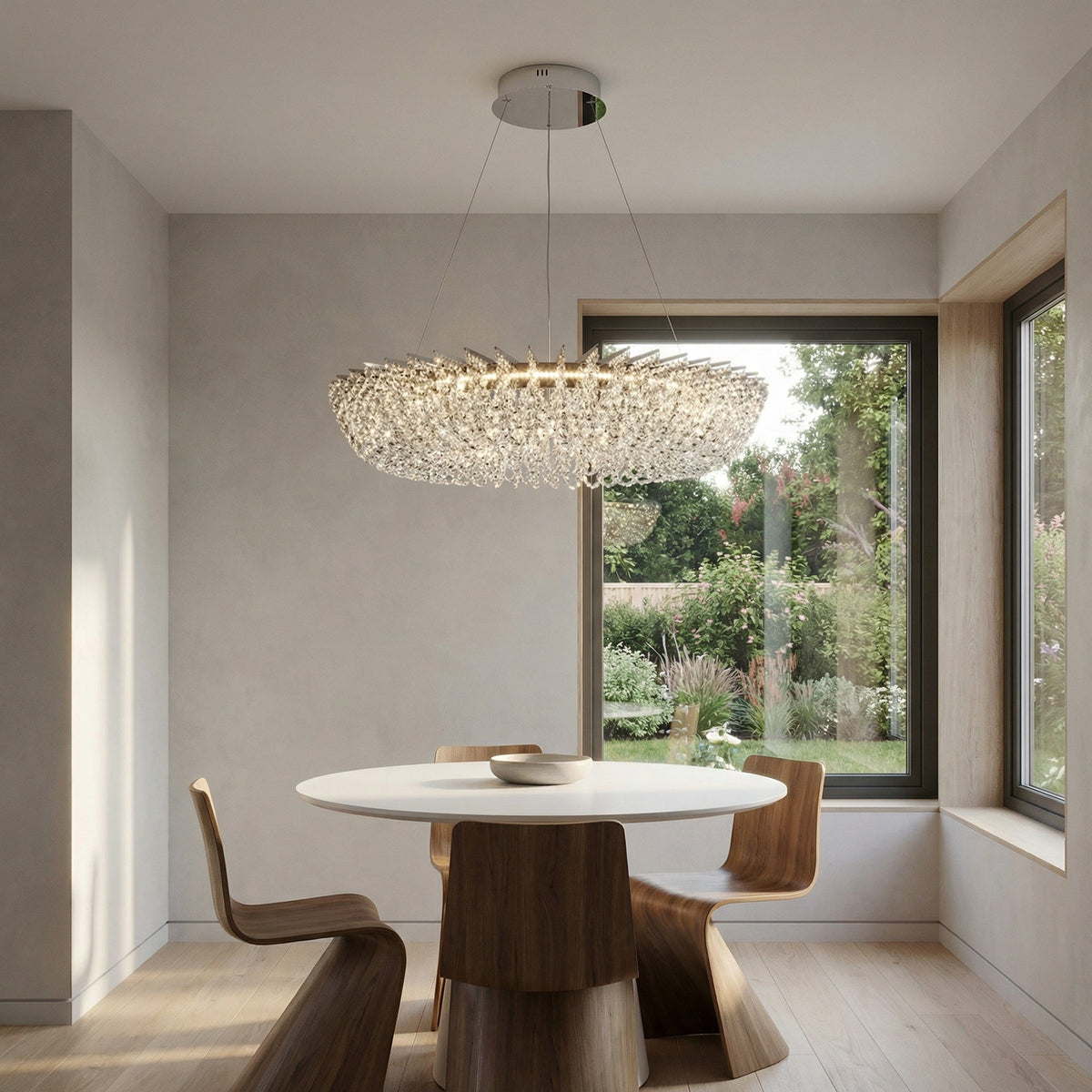 Stella Round Crystal Chandelier - Ø24.8" × H6.3" (Ø63 × H16 cm)Blushlighting