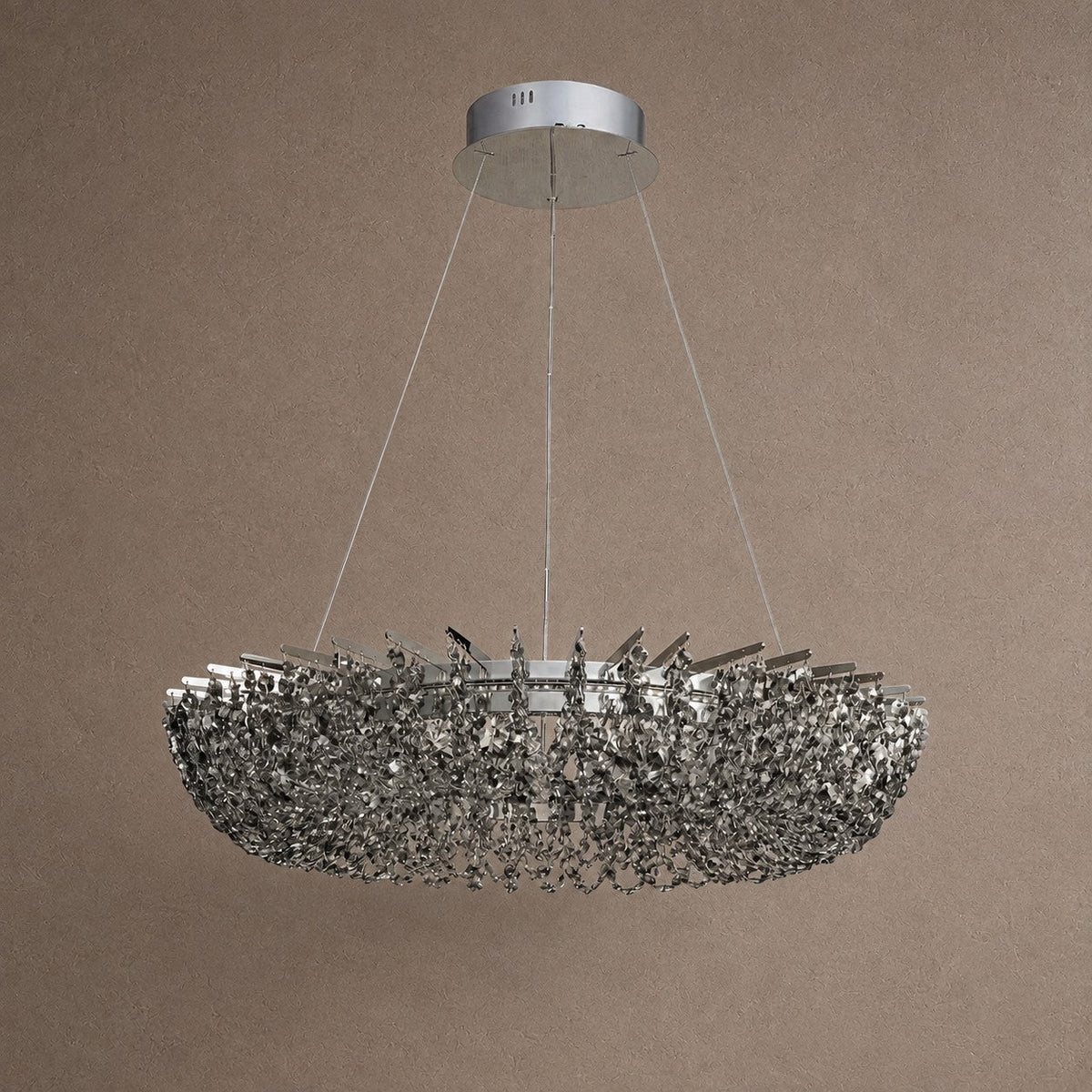 Stella Round Crystal Chandelier - Ø39.4" × H7.3" (Ø100 × H18.6 cm)Blushlighting