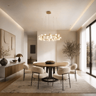 Stilla Brass Chandelier - Blushlighting