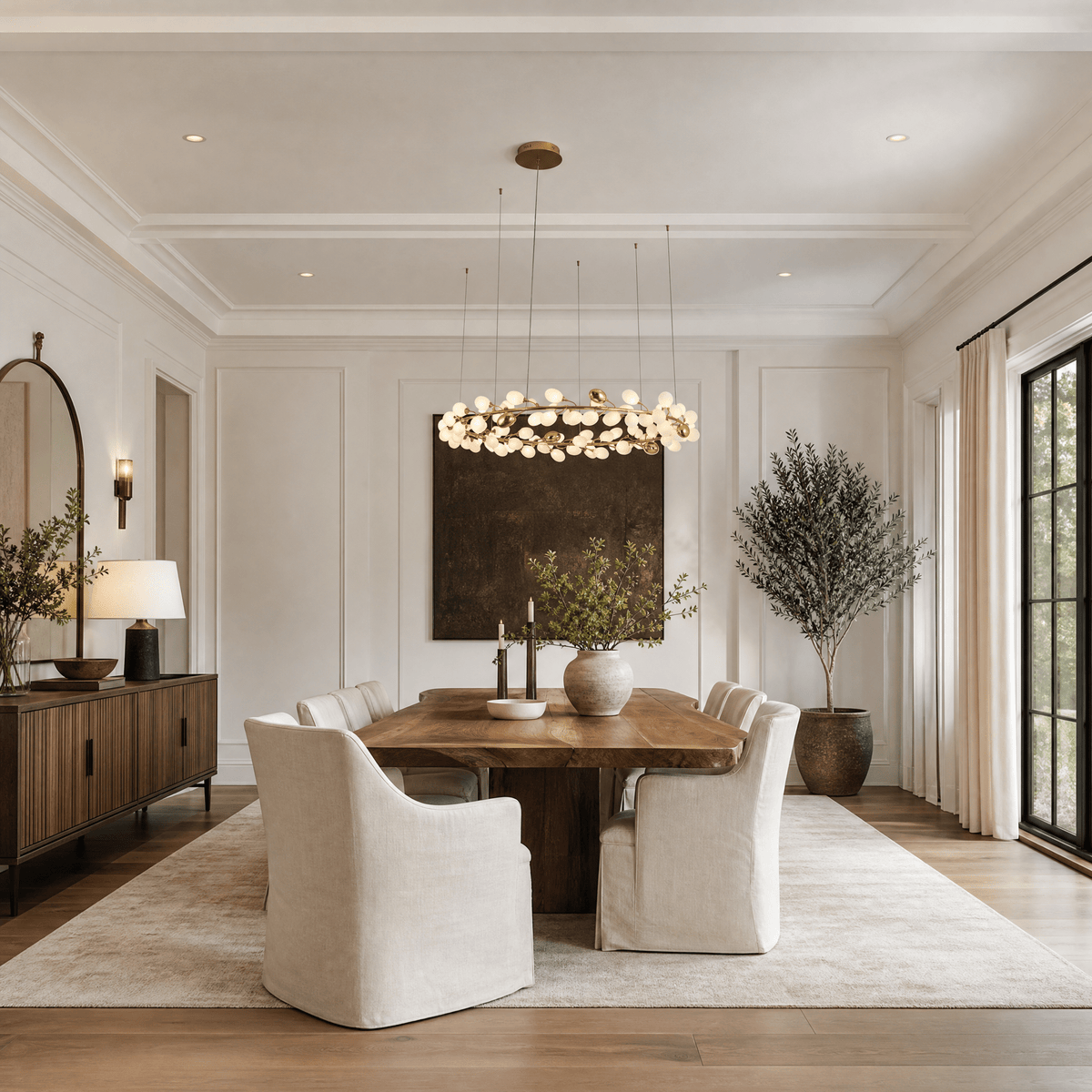 Stilla Brass Chandelier - Blushlighting