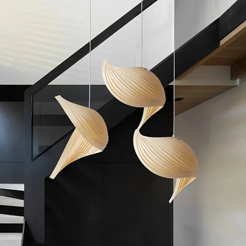 Storm Modern Pendant Chandelier - Light Wood2 LightsWarm White 3000KBlushlighting