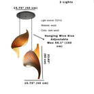 Storm Modern Pendant Chandelier - Light Wood2 LightsWarm White 3000KBlushlighting