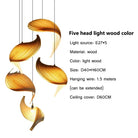 Storm Modern Pendant Chandelier - Light Wood2 LightsWarm White 3000KBlushlighting