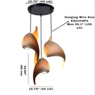 Storm Modern Pendant Chandelier - Light Wood2 LightsWarm White 3000KBlushlighting