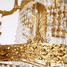 Stunning Oversized Luxury Golden Metal Candle Crystal Tassel Chandelier For High - ceiling Staircase/Entryway/Living/Meeting Room - 1 Layer: D 39.4"*H 39.4"Warm LightBlushlighting