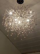 Stunning Tree Branch Crystal Chandelier with Clear Teardrop-shaped for Living/Dining Room-Chandeliers-Blushlighting