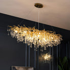 Stunning Tree Branch Crystal Chandelier with Clear Teardrop-shaped for Living/Dining Room-Chandeliers-Blushlighting