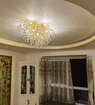 Stunning Tree Branch Crystal Chandelier with Clear Teardrop-shaped for Living/Dining Room-Chandeliers-Blushlighting