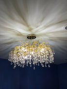 Stunning Tree Branch Crystal Chandelier with Clear Teardrop-shaped for Living/Dining Room-Chandeliers-Blushlighting