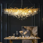 Stunning Tree Branch Crystal Chandelier with Clear Teardrop-shaped for Living/Dining Room-Chandeliers-Blushlighting