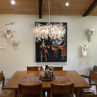 Stunning Tree Branch Crystal Chandelier with Clear Teardrop-shaped for Living/Dining Room-Chandeliers-Round D25.6”*H15.8”/8 Lights-Chrome-Warm Light-Blushlighting