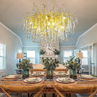 Stunning Tree Branch Crystal Chandelier with Clear Teardrop-shaped for Living/Dining Room-Chandeliers-Blushlighting