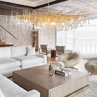 Stunning Tree Branch Crystal Chandelier with Clear Teardrop-shaped for Living/Dining Room-Chandeliers-Blushlighting