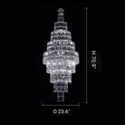 Stylish Foyer Hall Long Crystal Chandelier Large Staircase/ Entryway Decoration Ceiling Light Fixture-Chandeliers-Blushlighting-Blushlighting