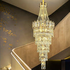 Stylish Foyer Long Staircase Chandelier Large Crystal Ceiling Lighting Fixture For Living Room Decoration-Chandeliers-Blushlighting-Blushlighting