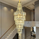 Stylish Foyer Long Staircase Chandelier Large Crystal Ceiling Lighting Fixture For Living Room Decoration-Chandeliers-Blushlighting-Blushlighting
