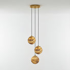 Sultana Alabaster Cluster Chandelier - 3 - Lights Size: ∅ 7.9″ x H 78.7″Gold & Natrue Alabaster ColorBlushlighting