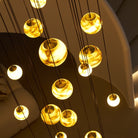 Sultana Alabaster Cluster Chandelier - 3 - Lights Size: ∅ 7.9″ x H 78.7″Gold & Natrue Alabaster ColorBlushlighting