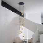 Sultana Alabaster Cluster Chandelier - 3 - Lights Size: ∅ 7.9″ x H 78.7″Gold & Natrue Alabaster ColorBlushlighting
