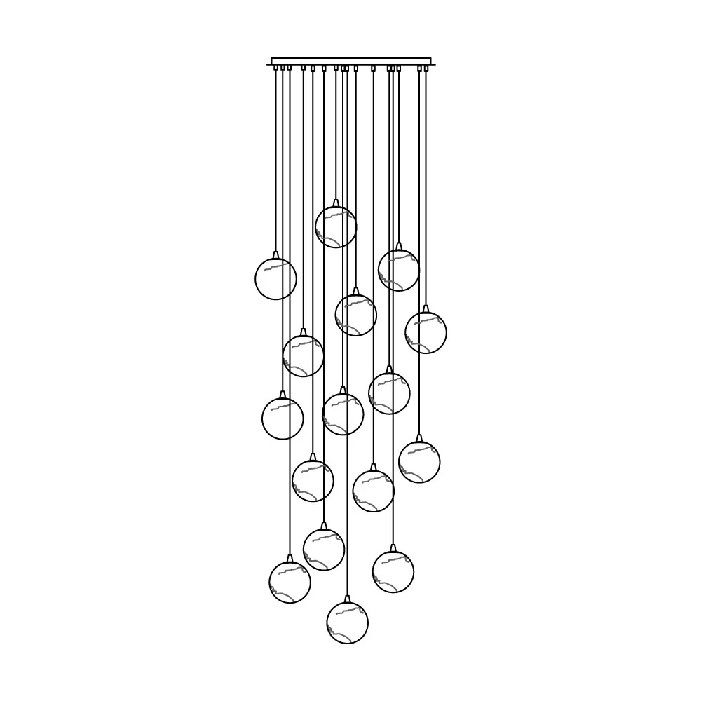 Sultana Alabaster Cluster Chandelier - 3 - Lights Size: ∅ 7.9″ x H 78.7″Gold & Natrue Alabaster ColorBlushlighting