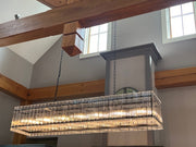 Cassius Modern Glass Chandelier For Living Room, Over Dining Table