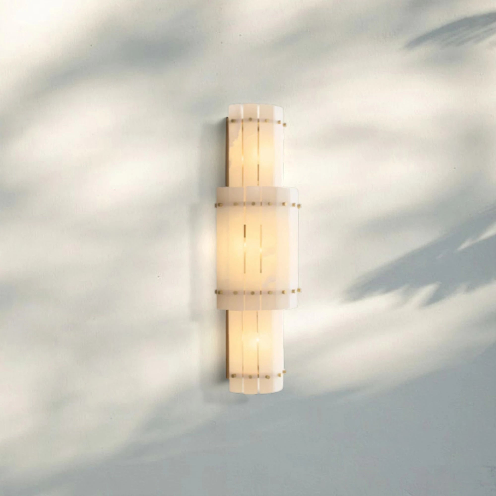 Sun Marco Alabaster Grand Round Sconce-Nickel-
