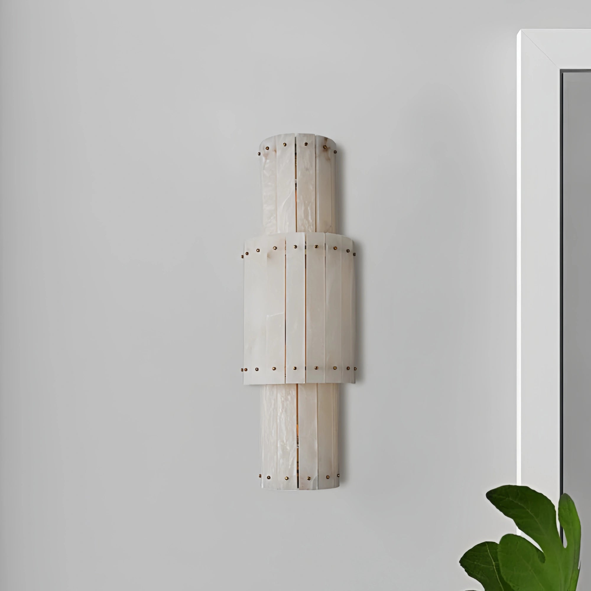 Sun Marco Alabaster Grand Round Sconce-