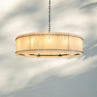 Sun Marco Alabaster Round Chandelier 22'' 37'' 48'' 60''-60''-Bronze-