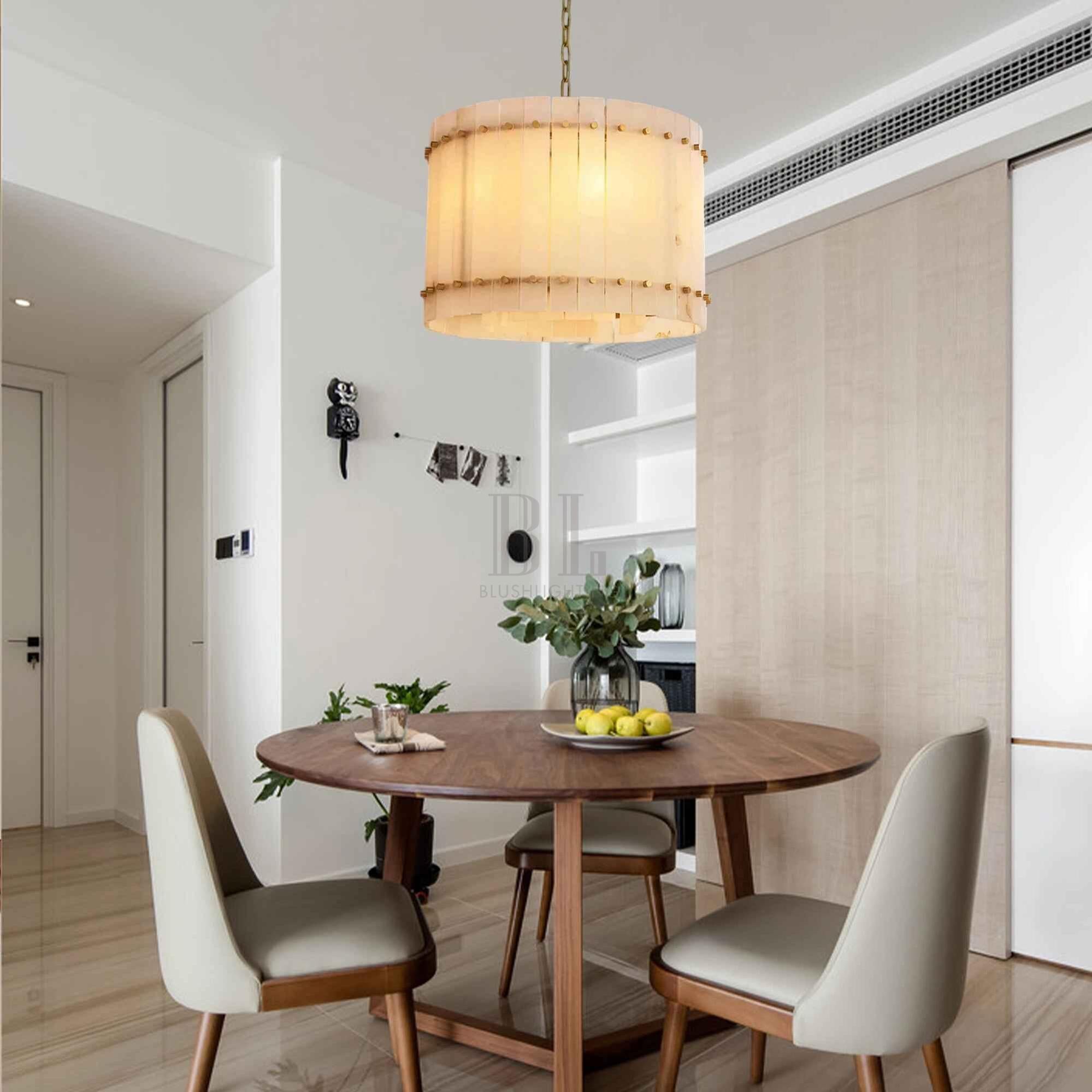 Sun Marco Alabaster Round Chandelier 22'' 37'' 48'' 60''-22''-Brass-Blushlighting