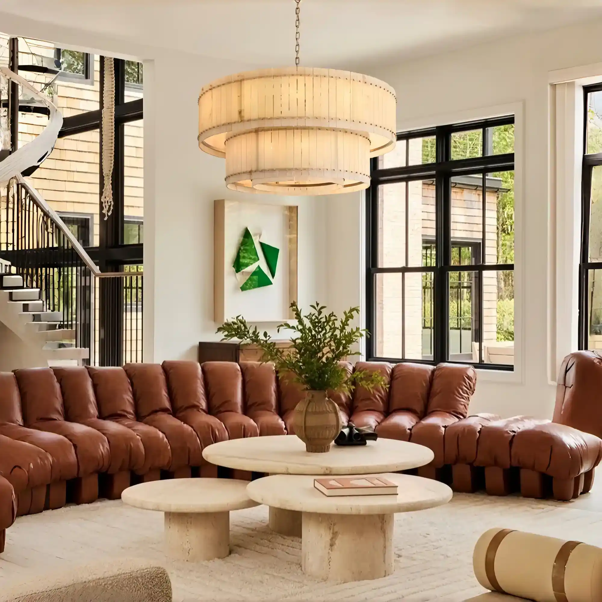 Sun Marco Alabaster Round Tiered Chandelier-48"-Brass-Blushlighting