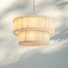 Sun Marco Alabaster Round Tiered Chandelier-48"-Nickel-