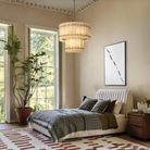 Sun Marco Alabaster Round Tiered Chandelier-22"-Bronze-Blushlighting