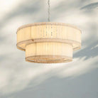 Sun Marco Alabaster Round Tiered Chandelier-60"-Nickel-