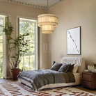 Sun Marco Alabaster Round Tiered Chandelier-22"-Bronze-Blushlighting