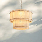 Sun Marco Alabaster Round Tiered Chandelier-37"-Brass-