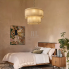 Sun Marco Alabaster Round Tiered Chandelier-37"-Brass-Blushlighting