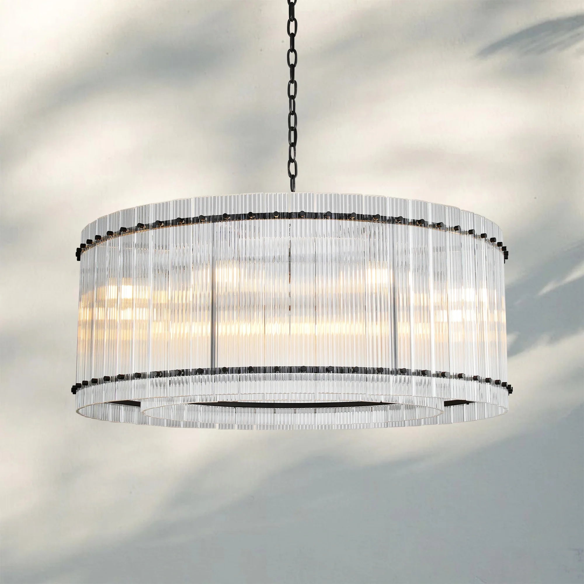 Sun Marco Crystal Round Chandelier-37''-Bronze-