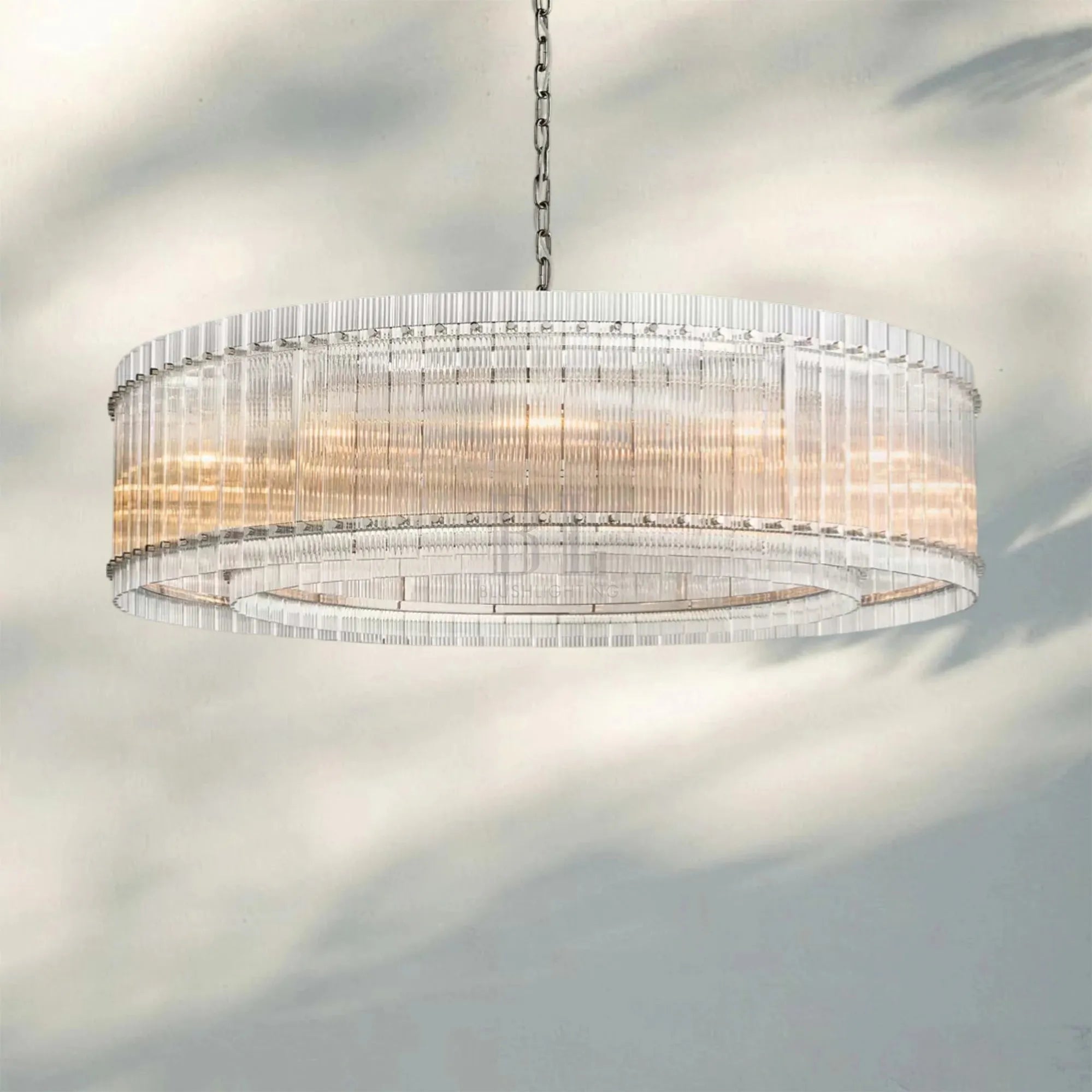 Sun Marco Crystal Round Chandelier-60''-Polished Nickel-