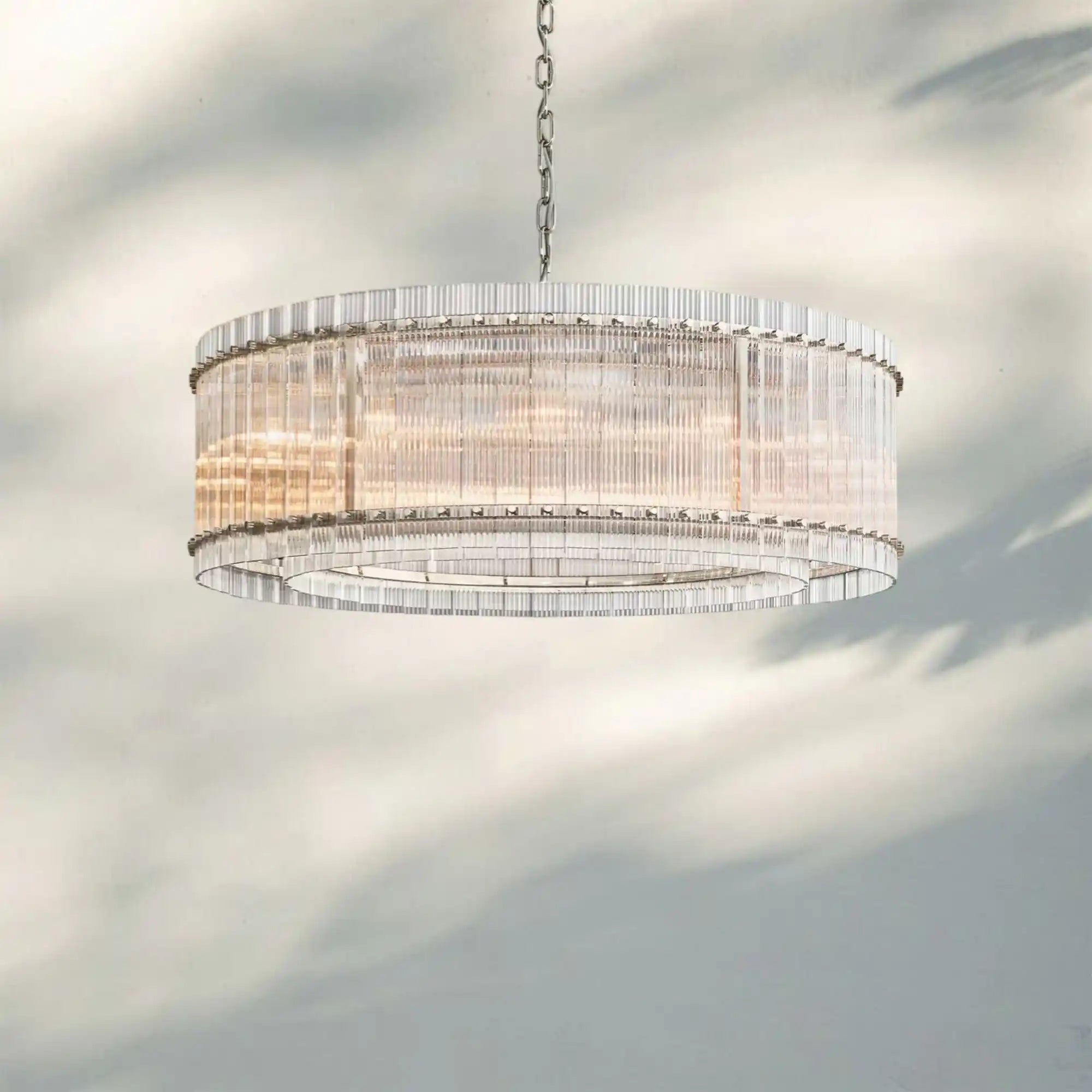 Sun Marco Crystal Round Chandelier-48''-Polished Nickel-