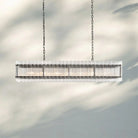 Sun Marco Modern Glass Rectangular Chandelier-Rectangular 54''-Bronze-
