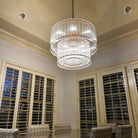 Sun Marco Modern Tierd Glass Round Chandelier-