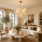 Suna Round Chandelier 12 Light 30"W - Blushlighting