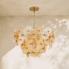 Suna Round Chandelier 12 Light 30"W - Blushlighting