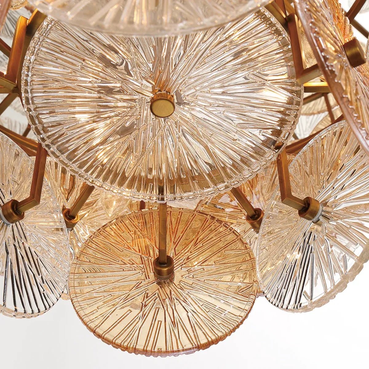 Suna Round Chandelier 12 Light 30"W - Blushlighting