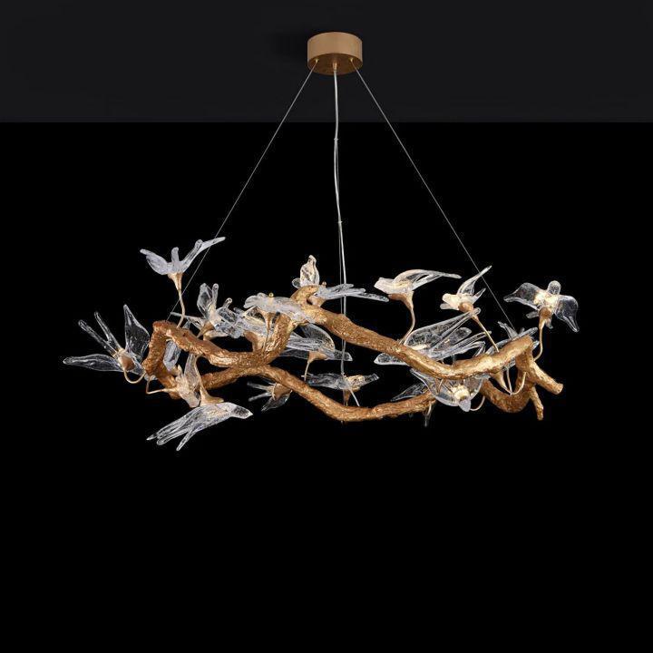 Swallow Branch Chandelier-chandeliers for dining room,chandeliers for stairways,chandeliers for foyer,chandeliers for bedrooms,chandeliers for kitchen,chandeliers for living room-Blushlighting
